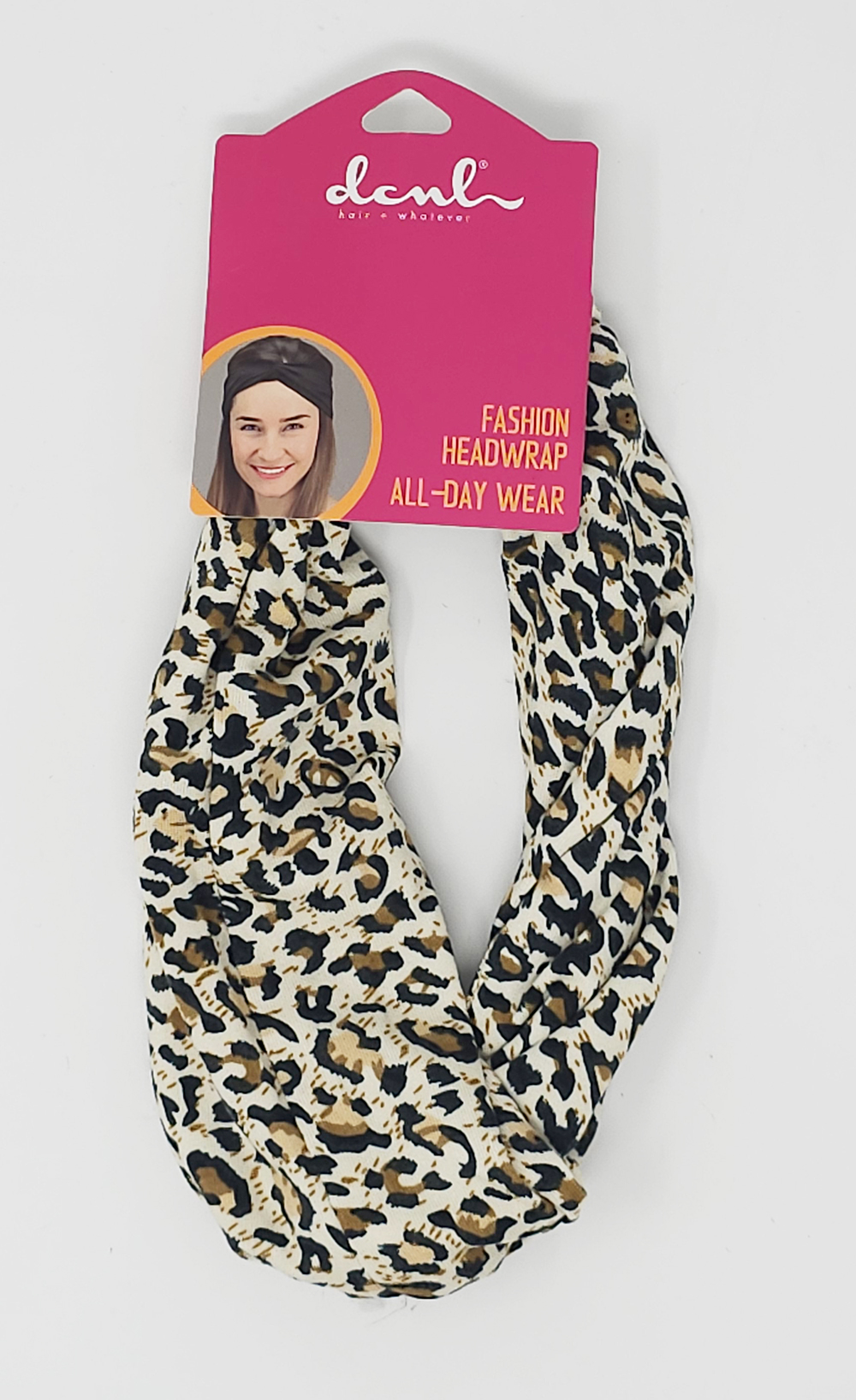 Yellow Leopard Print Elastic Head Wrap Twisted Headband Hair Accessories for